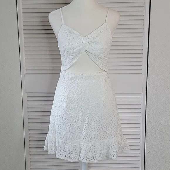 Dresses | White Crochet Cutout White Dress | Poshmark Dresses | White Crochet Cutout White Dress | Poshmark